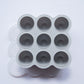 Grey 9 pod food grade silicone storage tray with clear lid