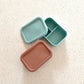 Food grade silicone bento lunch box with multiple compartments
